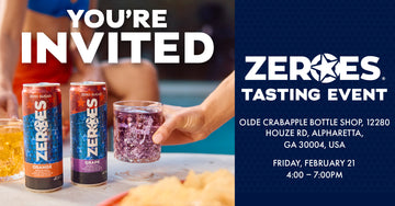 Join Us for a ZEROES Tasting Event at Olde Crabapple Bottle Shop!