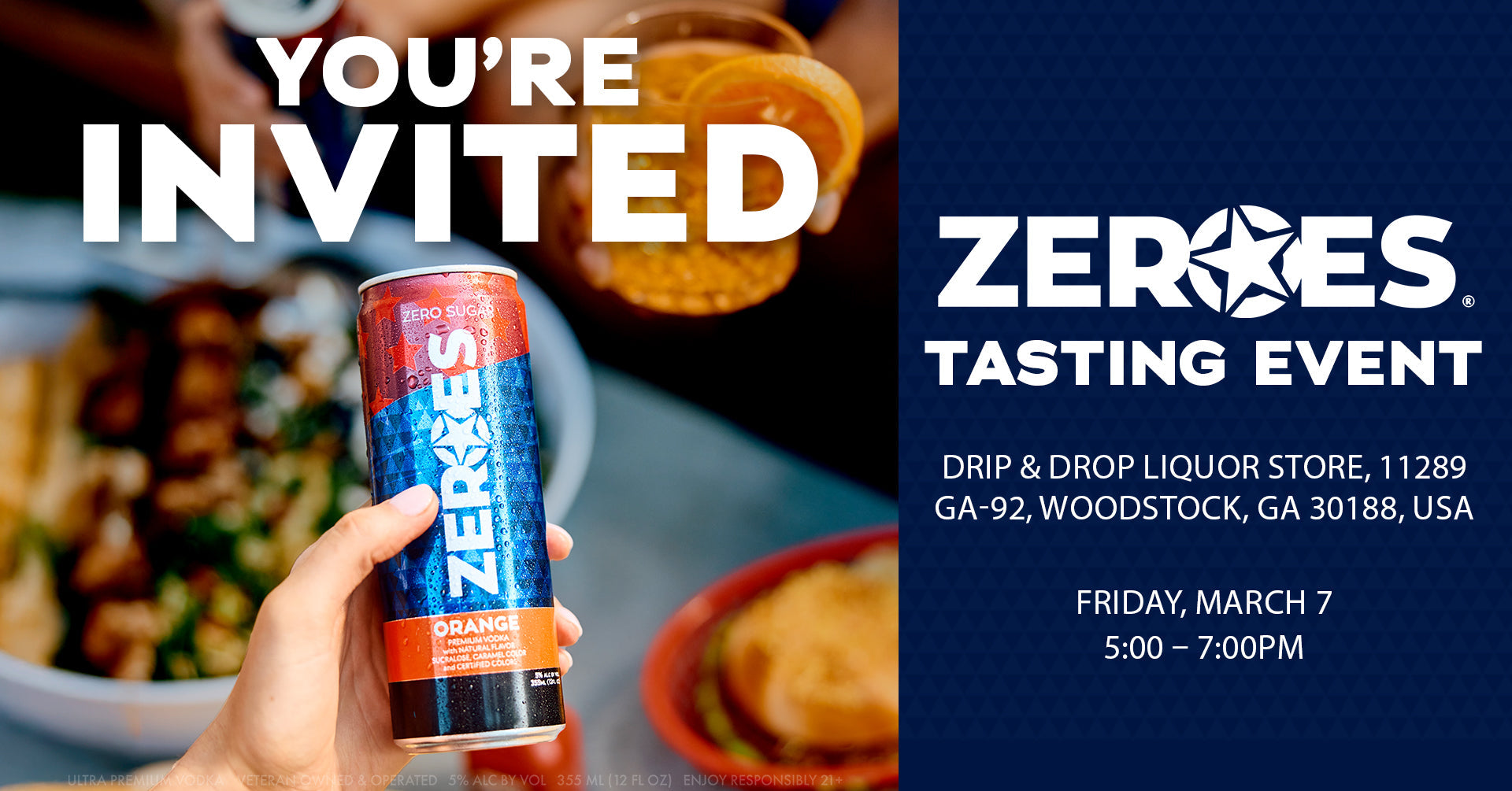 ZEROES Tasting Event at Drip &amp; Drop Liquor Store!&nbsp;