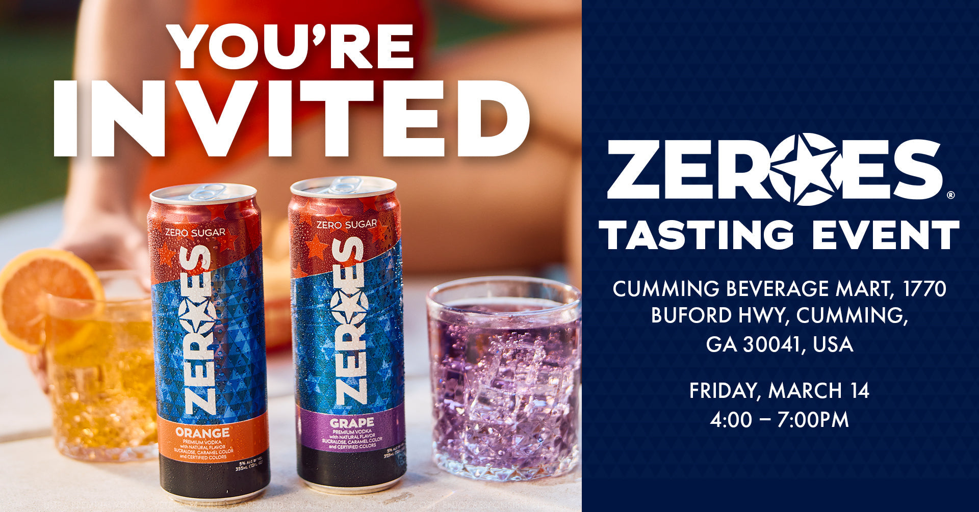 ZEROES Tasting Event at Cumming Beverage Mart!