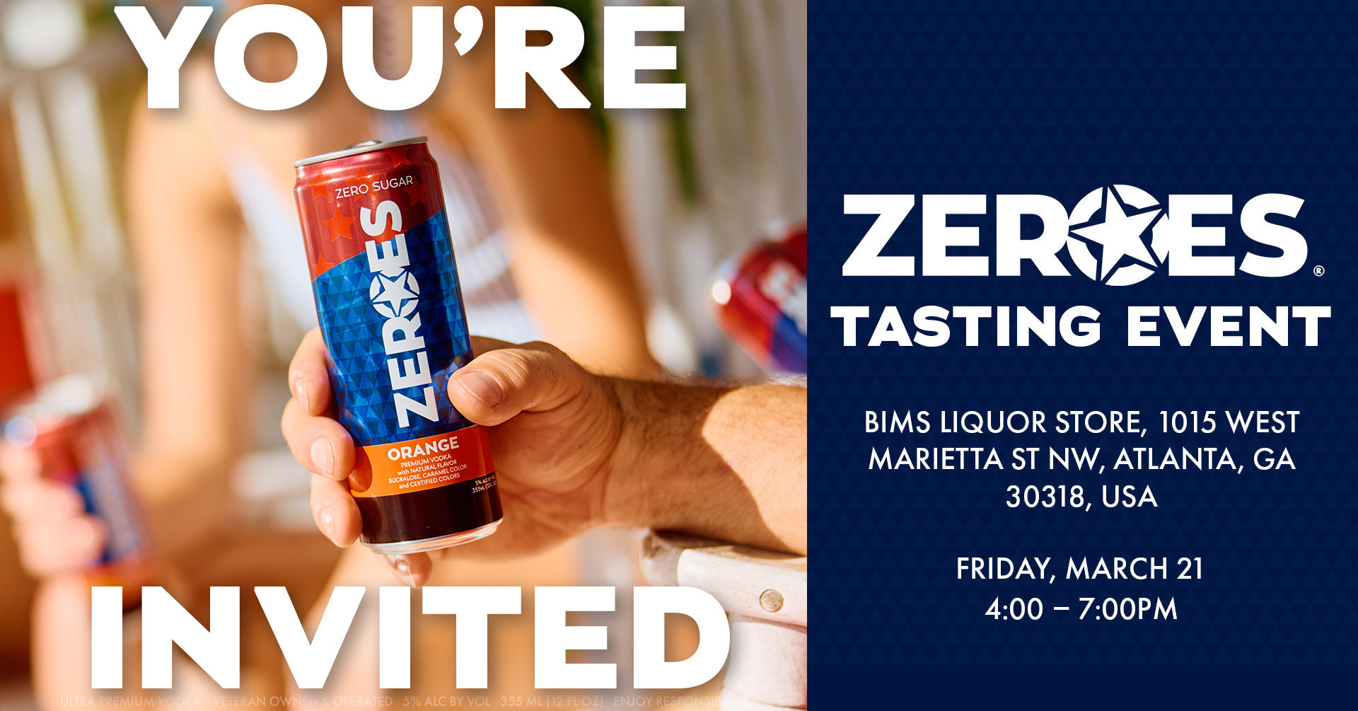 Join Us for a ZEROES Tasting at Bims Liquor Store!