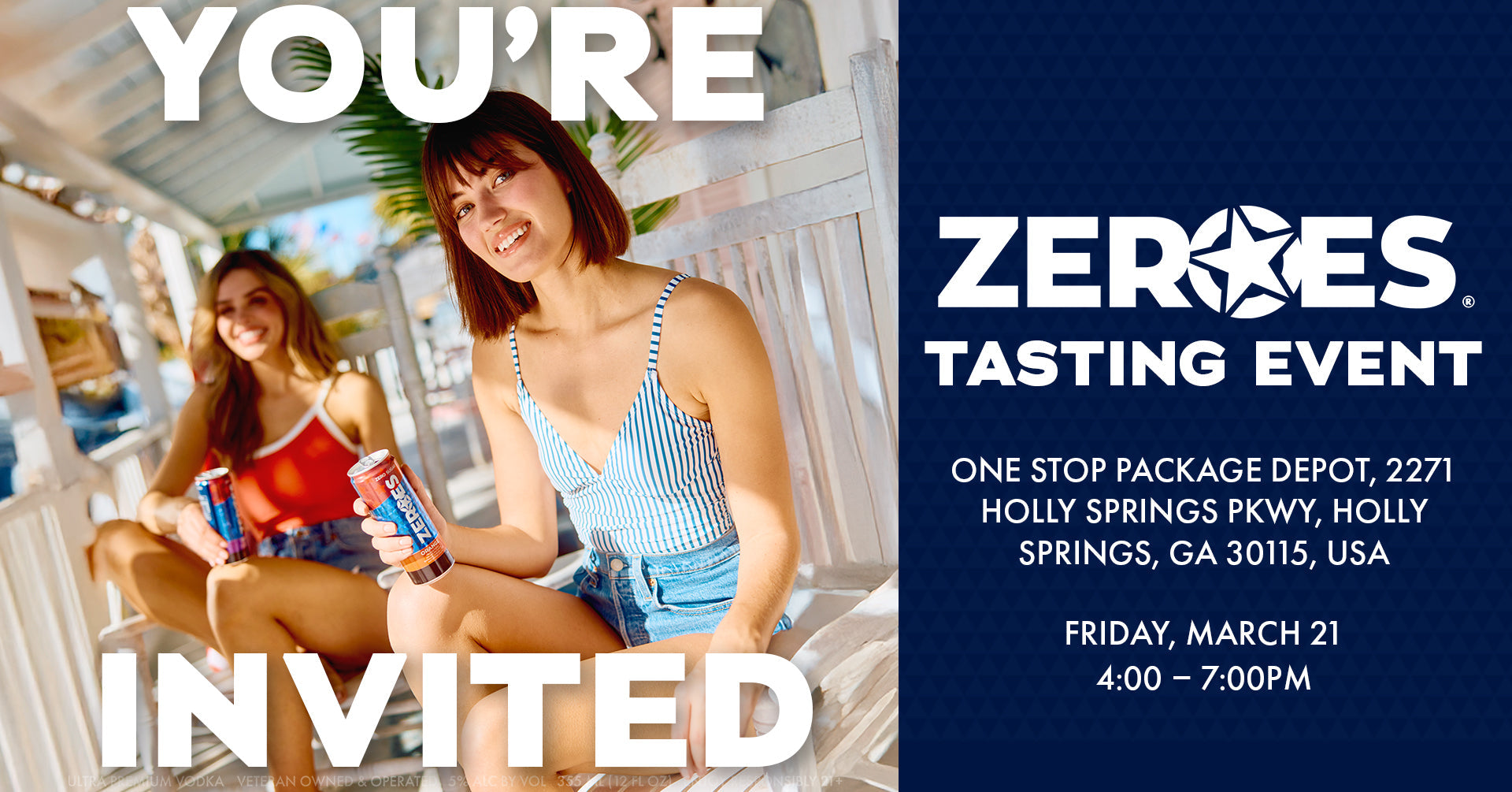 ZEROES Tasting Event at One Stop Package Depot!