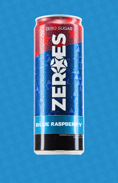 Zeroes Blue Raspberry | Zero Sugar Vodka Cocktail RTD | 90 Calories